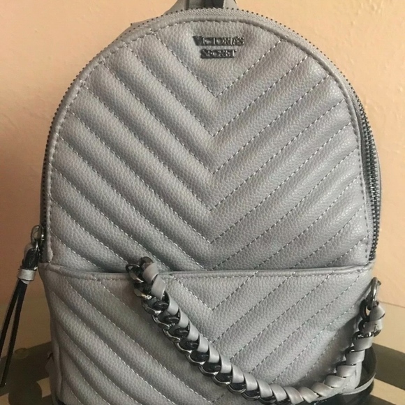 victoria secret gray backpack